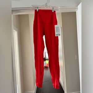 NWT Lululemon Align Super High Rise 28” Love Red Leggings ❤️ Size 4!